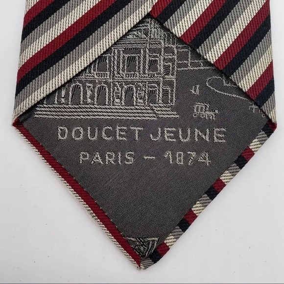 Doucet Jeune 100% Silk Tie 🐛 - Picture 4 of 6